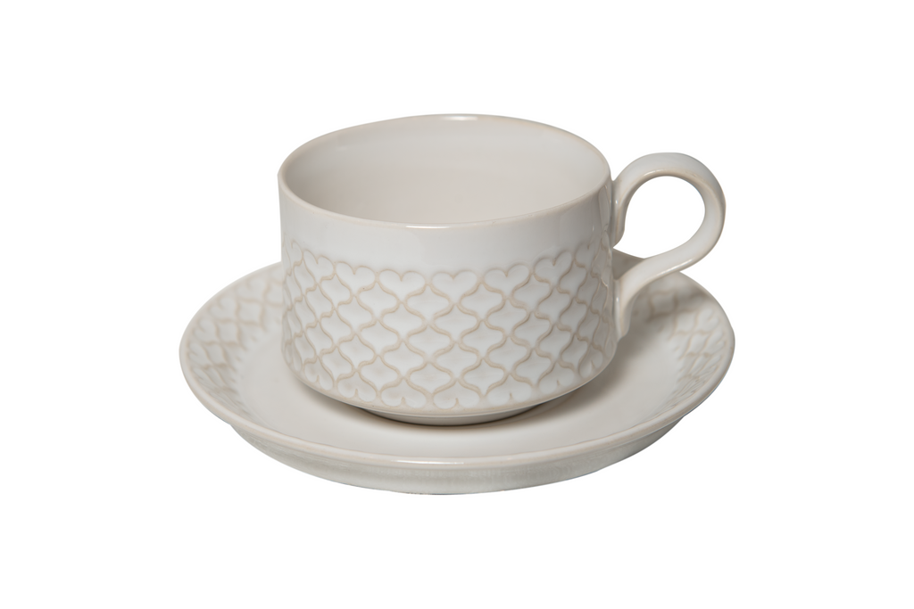 -SOLD- Bing og Grøndahl w/Jens Quistgaard Design  - Cordial Palet White Cup & Saucer Set