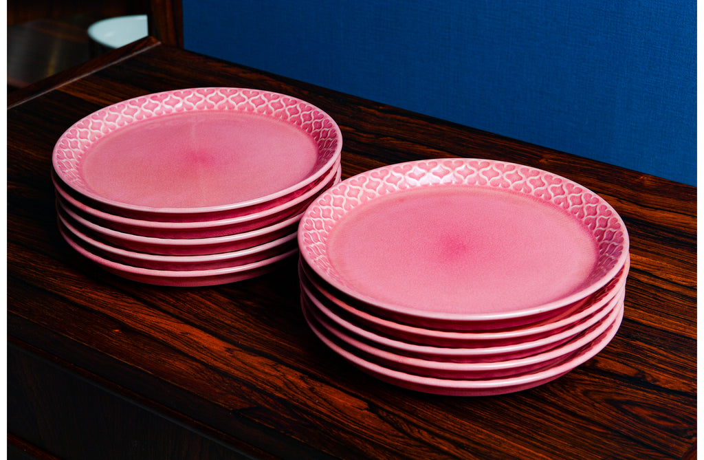 -SOLD- Bing og Grøndahl w/Jens Quistgaard Design  - Cordial Palet Pink Cake Plate