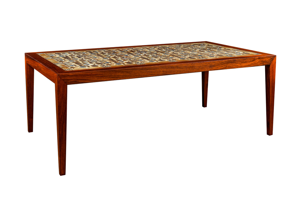 -SOLD- "BACA" Tile Table by Severin Hansen Jr. w/ Royal Copenhagen