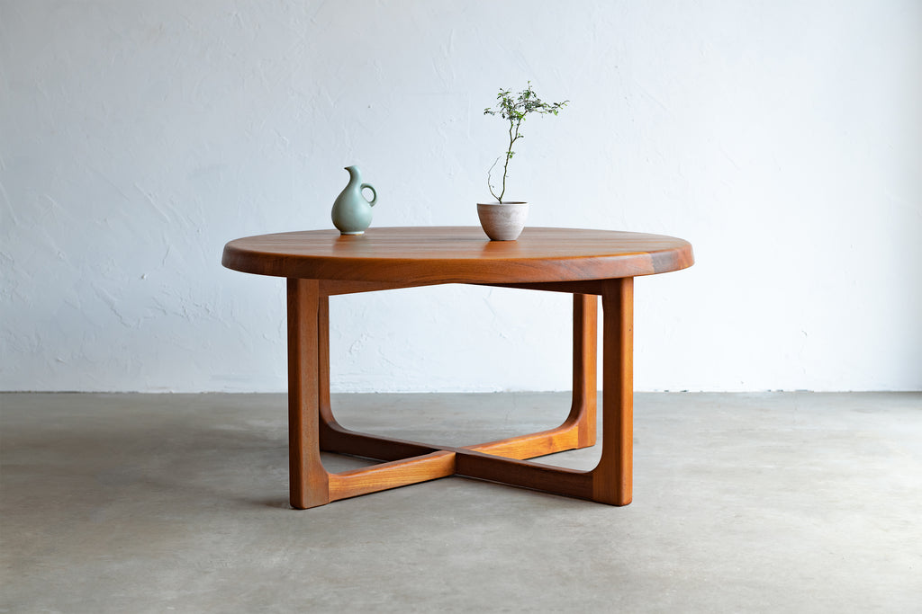 -SOLD- Teak Round Coffee Table by Niels Bach